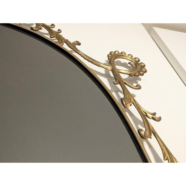 Italian Baroque Brass Wall Mirror, 1960s For Sale - Image 11 of 18