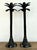 Vintage Monumental Palm Tree Candlesticks - A Pair For Sale - Image 11 of 12