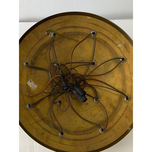 Metal Mid-Century Modern Brass Ceiling Light from TZ Leuchten, Germany, 1970s For Sale - Image 7 of 9