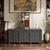 Distressed Gray Lacquer Cross Lattice Pattern Doors Sideboard Console Cabinet For Sale - Image 10 of 10