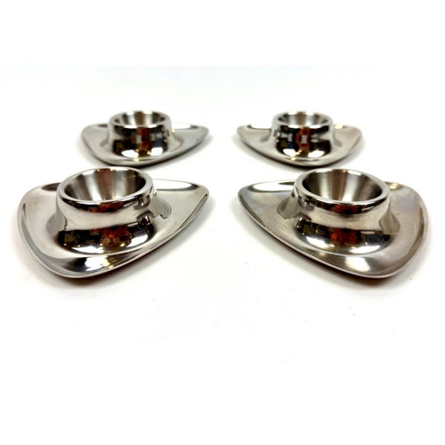 Bauhaus Egg Cups by Wilhelm Wagenfeld for WMF, 1970s, Set of 4 For Sale - Image 4 of 12