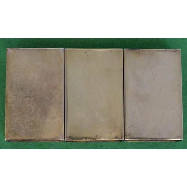 Set of 3 Sterling Matchbook Holders With Enamel Scottish Terriers Provenance: The Susie Hilfiger Collection For Sale - Image 4 of 6