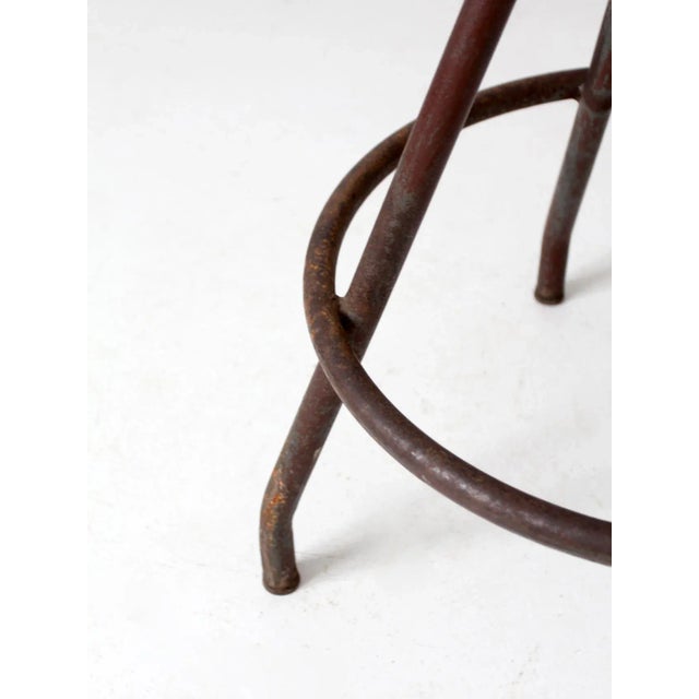 Metal Antique Telephone Operator Chair For Sale - Image 7 of 13