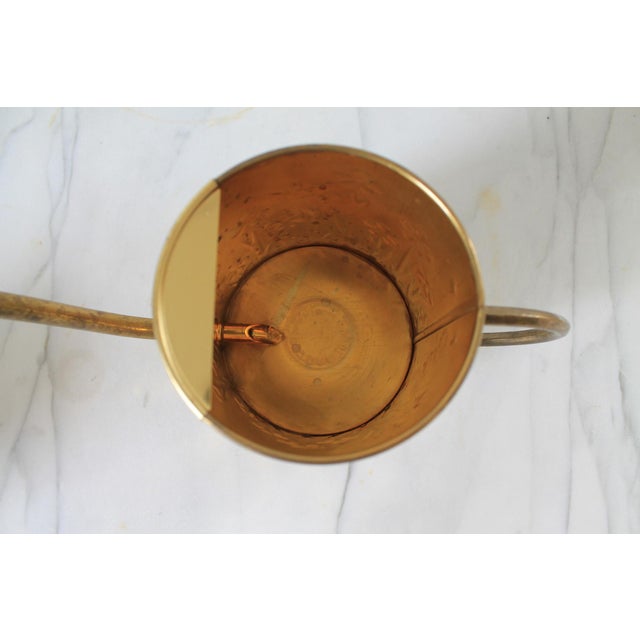 Vintage Brass Watering Can W/ Floral Motif For Sale - Image 9 of 11
