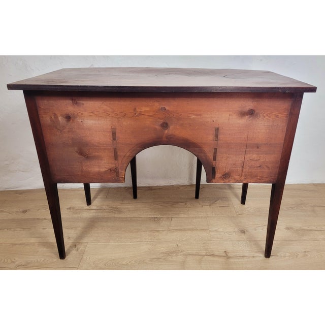 English Regency Bowfronted Sideboard with Drop Handles, 1800s For Sale - Image 11 of 18