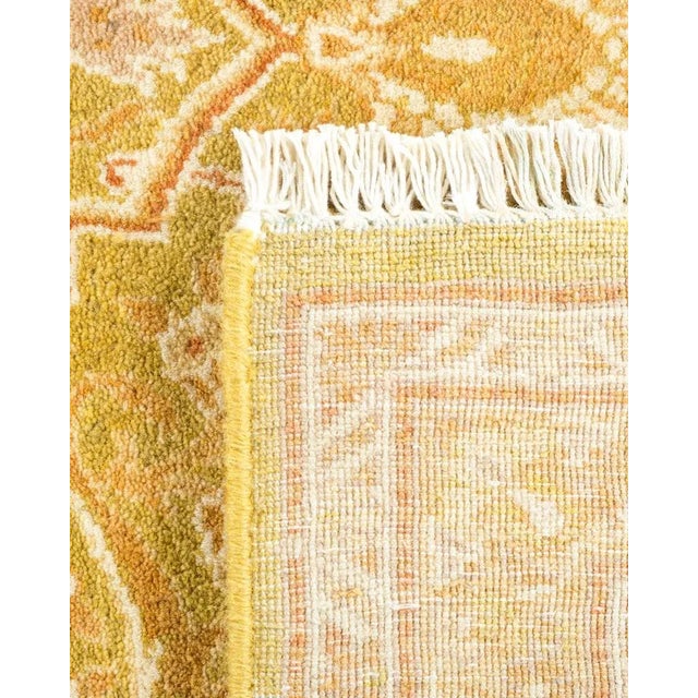 2000 - 2009 Eclectic, One-of-a-Kind Hand-Knotted Area Rug in Green, 6' 2" x 9' 1" For Sale - Image 5 of 8