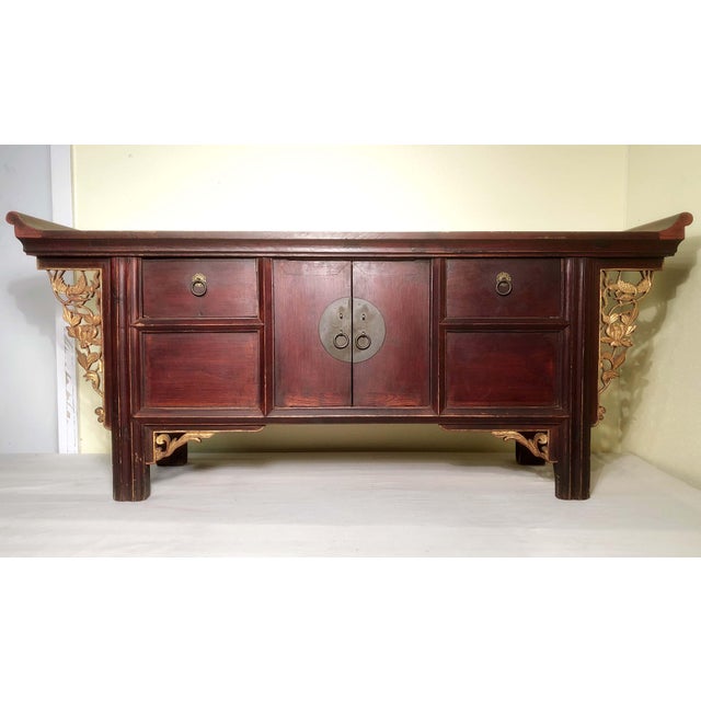 Mid 19th Century Antique Chinese Altar Cabinet (3320), Cypress/Elm Wood, Circa 1800-1849 For Sale - Image 5 of 11