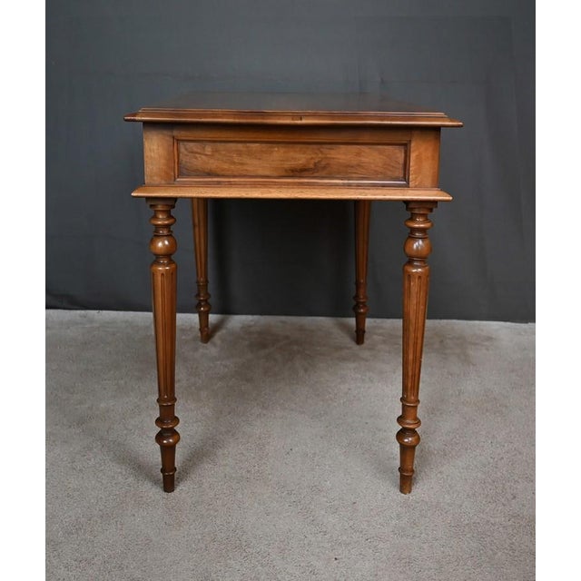 Vintage Louis XVI Style Walnut Desk, 1920 For Sale - Image 14 of 17