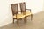 Henredon Henredon French Regency Louis XVI Carved Walnut Cane Back Armchairs, Pair For Sale - Image 4 of 16