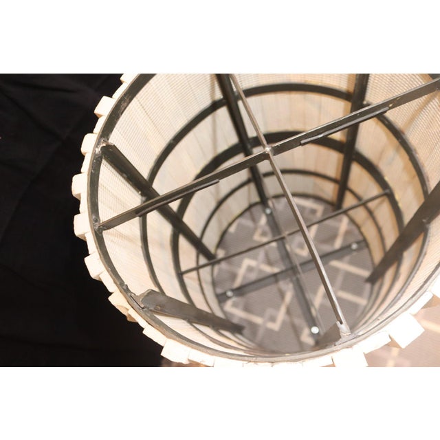 Contemporary 1980s Round Travertine Stone Side Table For Sale - Image 3 of 12