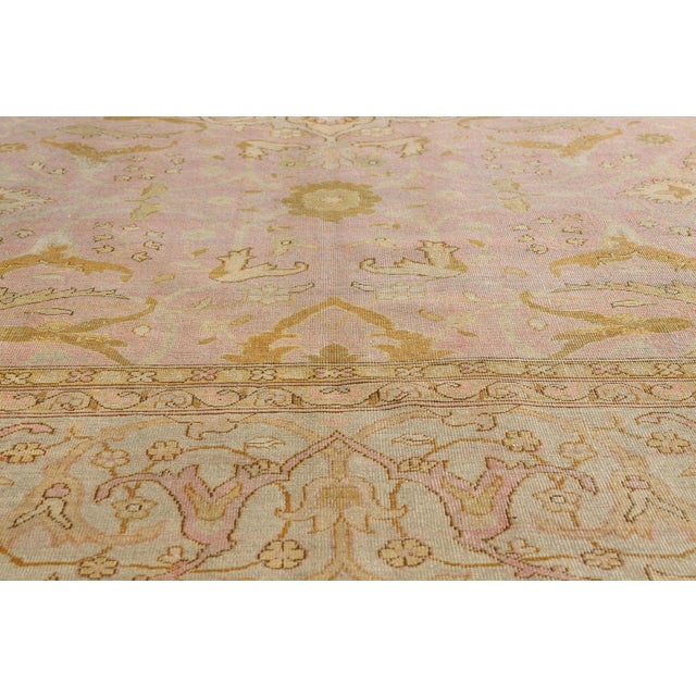 Early 20th Century Antique Indian Agra Rug, 10'10 X 13'08 For Sale - Image 5 of 10