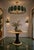 Round Murano chandelier with a brass frame and distinctive amber and cream-colored glass. The refinement and class,...