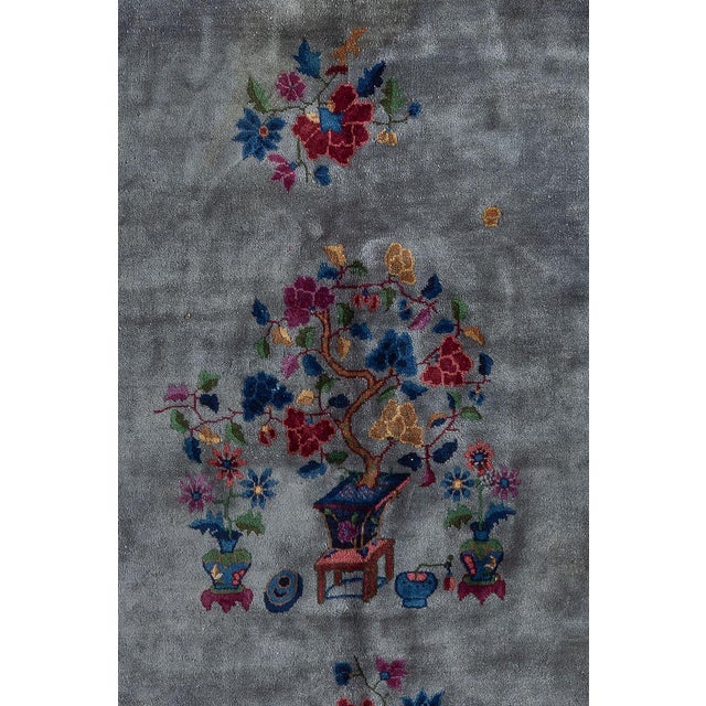 Gray Early 20th Century Zabihi Collection Palace Size Art Deco Chinese Rug - 13'2" x 22'11" For Sale - Image 8 of 12