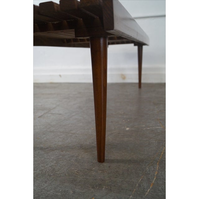 Mid Century Modern Slat Bench Coffee Table