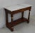 Console Mahogany plated with top Rectangular White Marble veined Gray, 2.5 cm thick. It has a belt plated drawer Figured...