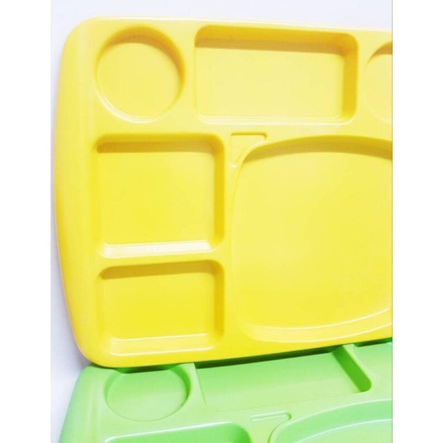 Lime Space Age TV Dinner Trays by Bismuth, Paris, 1970s, Set of 4 For Sale - Image 8 of 16