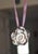 Milor Italy Sterling Silver Large Flower Pendant on Mauve Ribbon For Sale - Image 13 of 16