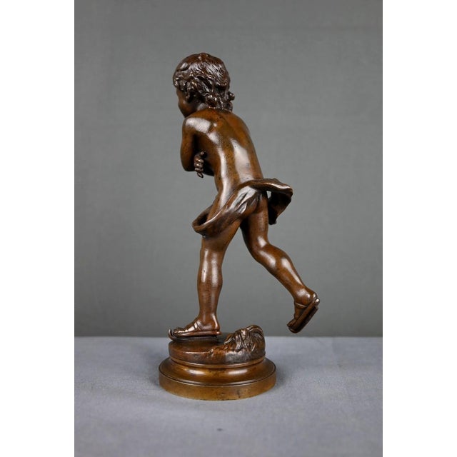 Auguste Moreau, Pair The Skaters Scupltures, 1890s, Bronze For Sale - Image 15 of 18