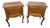 Vintage French Louis Oak Nightstands, Set of 2 For Sale