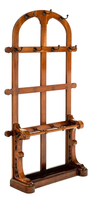 Victorian Walnut Hall Stand