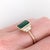 Modern 3Ct Emerald Ring With Earth Mined Diamonds: Solid 14k Gold, Emerald Cut 10x8mm, Size 6.75 For Sale - Image 3 of 8