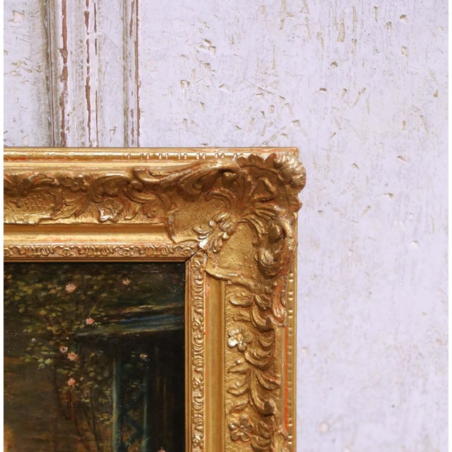 19th Century British Pastoral Oil Painting in Gilt Frame by Julian E. Drummond For Sale - Image 9 of 12