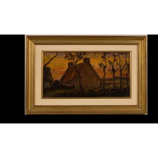 Gustave CARIOT (1872-1950) - Sunset in Brittany, Saint Brieuc, Impressionist For Sale