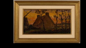 Gustave CARIOT (1872-1950) - Sunset in Brittany, Saint Brieuc, Impressionist