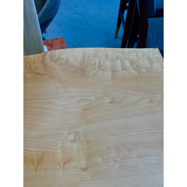 Beautiful English Elm Live Edge Dining Table with Butterflies For Sale - Image 14 of 17