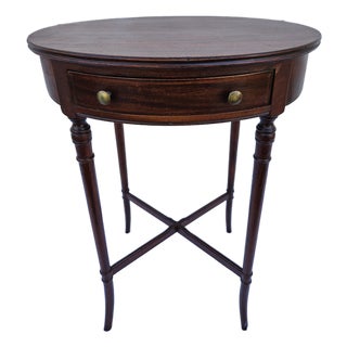 Georgian Style Oval Mahogany Side Table For Sale