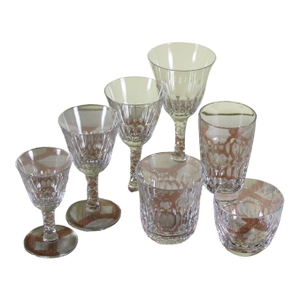 1990s Exquisite 5 Pc Crystal Set Designed for Renwick & Clarke