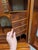 1980s George III-Style Burr Wood Secretry With Mirrored Doors and Fitted Interior For Sale - Image 13 of 16