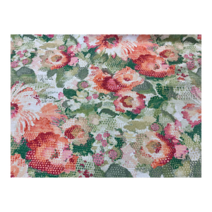 Covington Matisses Garden Printed Cotton Coral Pink Green Ivory Upholstery Drapery Fabric in Summer