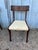 Antique Regency Style Mahogany Dining Chairs Solid wood frame, Saber Legs, Top rail. Duncan Phyfe Style Upholstery is...