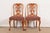Queen Anne Romweber Antique Georgian Carved Walnut Side Chairs or Dining Chairs, Set of Four For Sale - Image 3 of 14