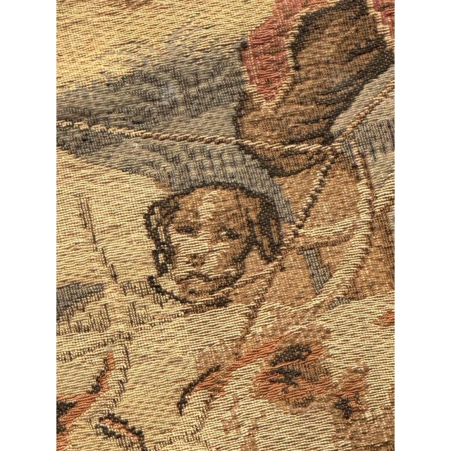 Vintage French Aubusson Jacquard Tapestry Hunting with Hounds, 1970s For Sale - Image 12 of 18