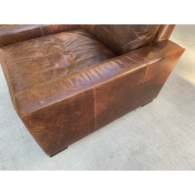 Restoration Hardware Maxwell Leather Chair Chairish