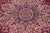 1980s Shabby Chic Persian Kashan Red/Blue Wool Rug - 9'8'' X 13'2'' For Sale - Image 5 of 10
