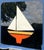 Large Vintage Sailboat Sign Double-Sided For Sale - Image 4 of 4