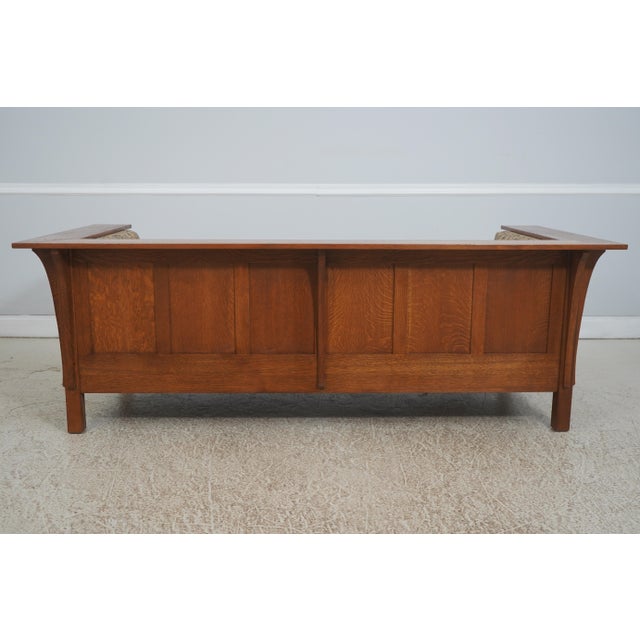 Stickley Mission Oak Arts & Crafts Sofa For Sale - Image 14 of 18
