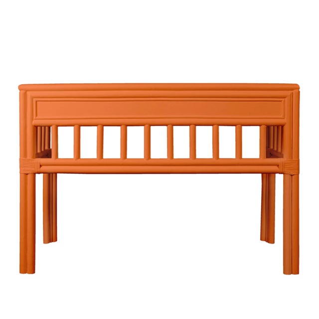 David Francis Colony Desk, Citrus Orange For Sale - Image 4 of 9