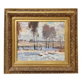 Landscape, Oil on Board, 20th Century For Sale