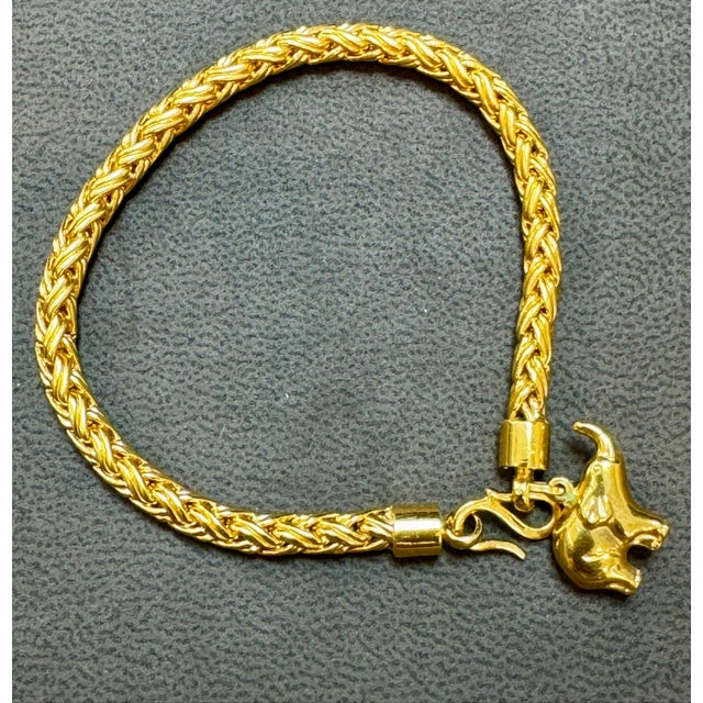 Art Deco Vintage Love Nest Yellow Gold Woven Bracelet in 18 Kt Yellow Gold For Sale - Image 3 of 18
