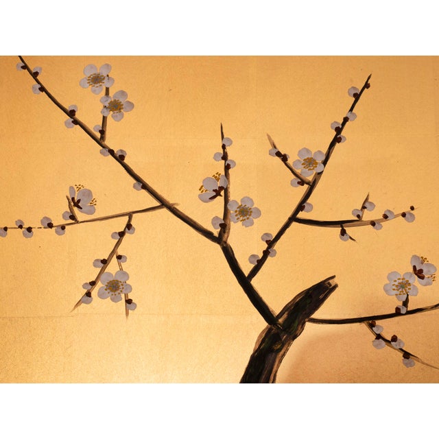 1930s Japanese Two Panel Screen: “Autumn Day in the Year 1931 (Xinwei)” For Sale - Image 5 of 10