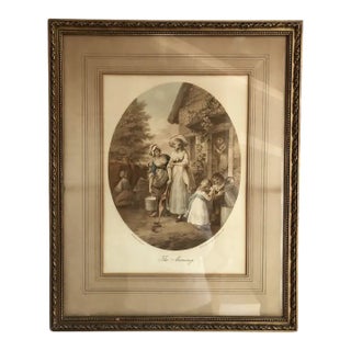 Mid-19th Century ‘The Morning’’ English Lithograph, Framed For Sale