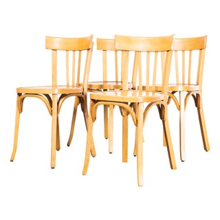 Bentwood Tri Back Dining Chairs from Baumann, 1950s, Set of 4 For Sale