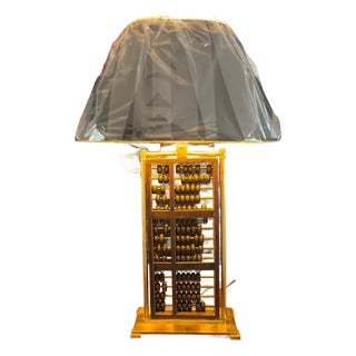 Mid 20th Century Chinese Abacus Lamp For Sale