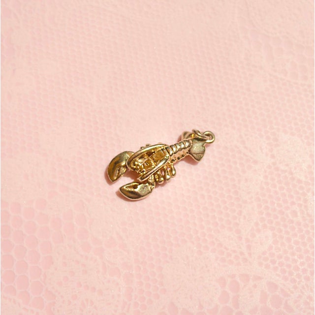 Metal Vintage 14k Articulating Lobster Charm For Sale - Image 7 of 9