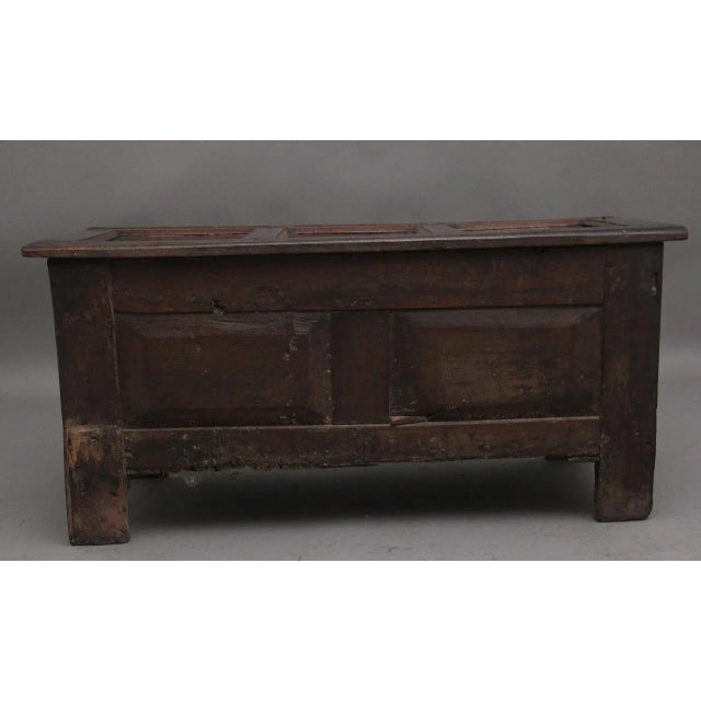 18th Century Oak Coffer, 1740s For Sale - Image 3 of 10