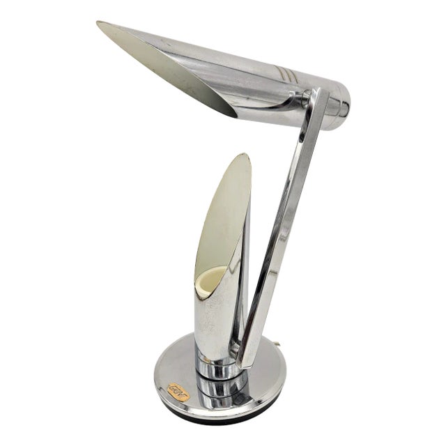 Chrome-Plated Tharsis Table Lamp by Luis Perez De Olivia Fase, 1973 For Sale